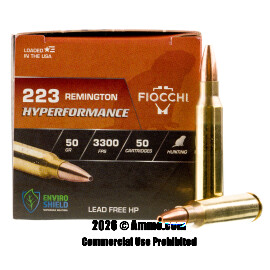 Image of Fiocchi 223 Ammo - 50 Rounds of 50 Grain Varmint Grenade Ammunition