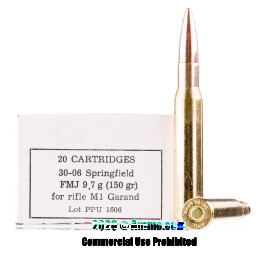 Image of Prvi Partizan 30-06 Ammo - 20 Rounds of 150 Grain FMJ Ammunition