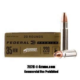 Image of Federal HammerDown 35 Rem Ammo - 20 Rounds of 220 Grain Bonded SP Ammunition