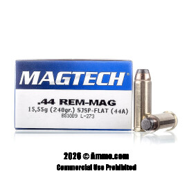 Image of Magtech 44 Magnum Ammo - 1000 Rounds of 240 Grain SJSP Ammunition