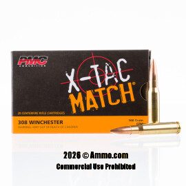 PMC 308 Win Ammo - 800 Rounds of 168 Grain OTM Ammunition