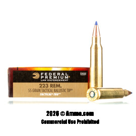 Image of Federal LE Tactical TRU 223 Ammo - 20 Rounds of 55 Grain Nosler Ballistic Tip Ammunition