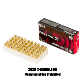 Image of Bulk 40 Cal Ammo - 1000 Rounds of Bulk 155 Grain FMJ Ammunition from Federal