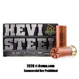 Image of Hevi-Steel 12 Gauge Ammo - 25 Rounds of 1-1/8 oz. #2 Steel Shot Ammunition
