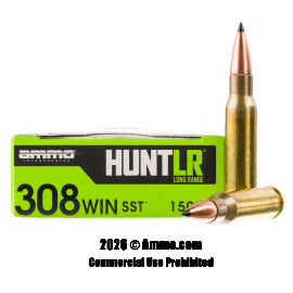 Image of Ammo Inc. Hunt LR 308 Win Ammo - 20 Rounds of 150 Grain SST Ammunition