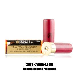 Image of Federal 12 Gauge Ammo - 5 Rounds of #00 Buck Ammunition