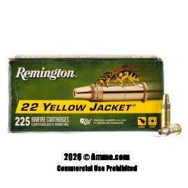 Remington 22 Yellow Jacket 22 LR Ammo - 225 Rounds of 33 Grain Plated TCHP Ammunition