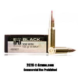 Image of Hornady BLACK 308 Win Ammo - 20 Rounds of 155 Grain ELD Match Ammunition