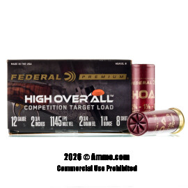 Image of Federal High Over All 12 Gauge Ammo - 25 Rounds of 1-1/8 oz. #8 Shot Ammunition