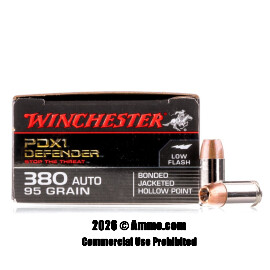 Image of Winchester 380 ACP Ammo - 200 Rounds of 95 Grain JHP Ammunition