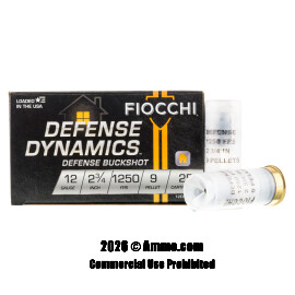 Image of Fiocchi 12 Gauge Ammo - 250 Rounds of #1 Buck Ammunition