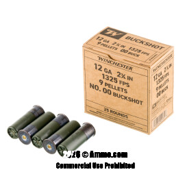 Image of Bulk 12 Gauge Ammo - 250 Rounds of Bulk Not Applicable #00 Buck Ammunition from Winchester