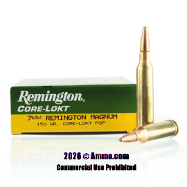 Image of Remington 7mm Rem Magnum Ammo - 20 Rounds of 150 Grain PSP Ammunition