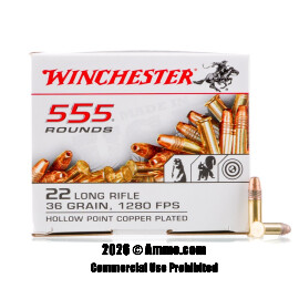 Image of Winchester 22 LR Ammo - 5550 Rounds of 36 Grain CPHP Ammunition