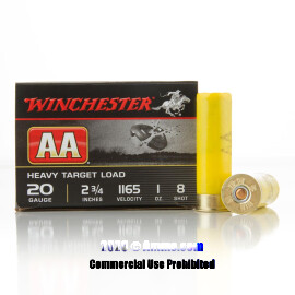 Image of Winchester 20 Gauge Ammo - 250 Rounds of #8 Shot Ammunition