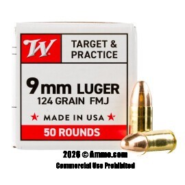 Image of Winchester USA 9mm Ammo - 1000 Rounds of 124 Grain FMJ Ammunition
