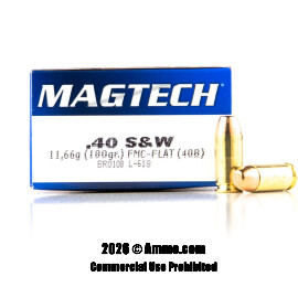 Image of Magtech 40 Cal Ammo - 50 Rounds of 180 Grain FMJ Ammunition