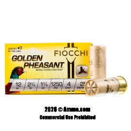 Image of Fiocchi 12 Gauge Ammo - 250 Rounds of 1-3/8 oz. #4 Shot (Lead) Ammunition