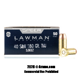 Image of Speer 40 Cal Ammo - 50 Rounds of 180 Grain TMJ Ammunition