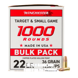 Image of Winchester USA 22 LR Ammo - 2000 Rounds of 36 Grain CPHP Ammunition