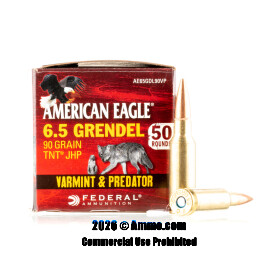 Image of Federal 6.5 Grendel Ammo - 50 Rounds of 90 Grain JHP Ammunition