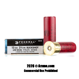 Federal 12 Gauge Ammo - 250 Rounds of 00 Buck Ammunition