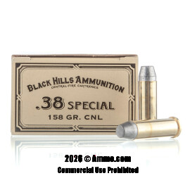 Image of Black Hills Ammunition 38 Special Ammo - 50 Rounds of 158 Grain CNL Ammunition