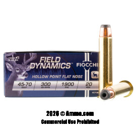 Image of Fiocchi 45-70 Govt Ammo - 20 Rounds of 300 Grain HPFN Ammunition