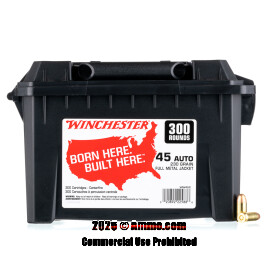 Image of Winchester USA 45 ACP Ammo - 300 Rounds of 230 Grain FMJ Ammunition in Field Box