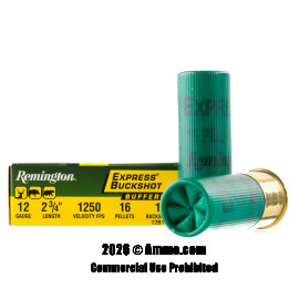 Image of Remington 12 Gauge Ammo - 5 Rounds of #1 Buck Ammunition