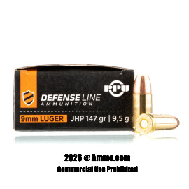 Image of Prvi Partizan 9mm Ammo - 50 Rounds of 147 Grain JHP Ammunition