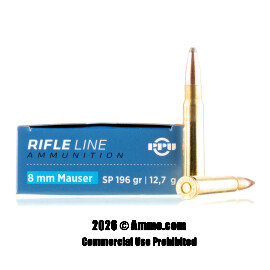 Image of Prvi Partizan 8x57 JS (.323 diameter) Ammo - 20 Rounds of 196 Grain SP Ammunition
