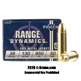 Image of Fiocchi 38 Special Ammo - 1000 Rounds of 130 Grain FMJ Ammunition
