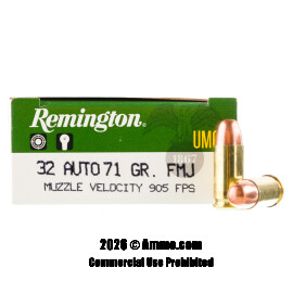 Image of Remington 32 ACP Ammo - 500 Rounds of 71 Grain FMJ Ammunition
