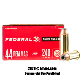Image of Federal 44 Magnum Ammo - 50 Rounds of 240 Grain JHP Ammunition