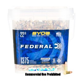 Image of Federal BYOB 22 LR Ammo - 1375 Rounds of 36 Grain CPHP Ammunition