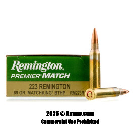 Remington 223 Ammo - 20 Rounds of 69 Grain HPBT Ammunition