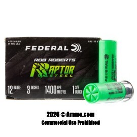Image of Federal Rob Roberts Raptor Steel 12 Gauge Ammo - 25 Rounds of 1-3/8 oz. #4 Steel Shot Ammunition