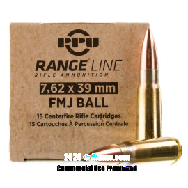 Image of Prvi Partizan 7.62x39 Ammo - 15 Rounds of 123 Grain FMJ Ammunition