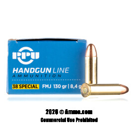 Image of Prvi Partizan 38 Special Ammo - 50 Rounds of 130 Grain FMJ Ammunition