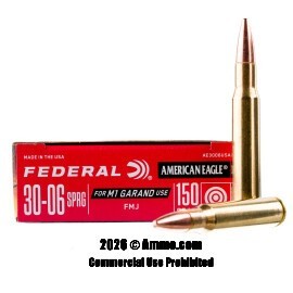 Federal 250th Anniversary USA M1 Garand 30-06 Ammo - 200 Rounds of 150 Grain FMJ Ammunition