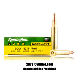 Image of Remington 300 Win Mag Ammo - 20 Rounds of 180 Grain PSP Ammunition