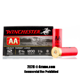 Winchester 12 Gauge Ammo - 250 Rounds of 1-1/8 oz. #8 Shot Ammunition