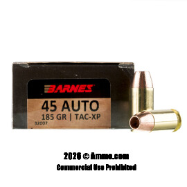 Image of Barnes VOR-TX 45 ACP Ammo - 20 Rounds of 185 Grain TAC-XP Ammunition