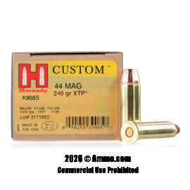 Hornady 44 Magnum Ammo - 200 Rounds of 240 Grain JHP Ammunition