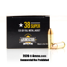 Image of Armscor 38 Super Ammo - 1000 Rounds of 125 Grain FMJ Ammunition