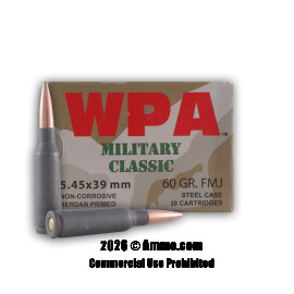 Image of Wolf 5.45x39 Ammo - 750 Rounds of 55 Grain HP Ammunition