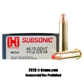 Image of Hornady Subsonic 45-70 Govt Ammo - 200 Rounds of 410 Grain Sub-X Ammunition