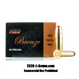 Image of PMC Bronze 38 Special Ammo - 50 Rounds of 132 Grain FMJ Ammunition