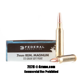 Image of Federal Power-Shok 7mm Rem Mag Ammo - 20 Rounds of 175 Grain JSP Ammunition